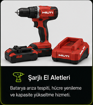 Şarjlı el aleti batarya pil değişimi